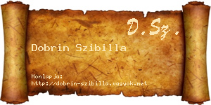 Dobrin Szibilla névjegykártya